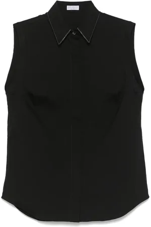 Brunello Cucinelli Monili-chain detail poplin shirt