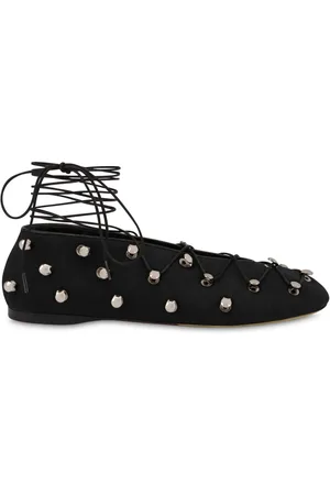 Moschino Eyelet-embellished ballerina shoes