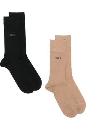 HUGO BOSS Intarsia-knit logo socks (set of 2)