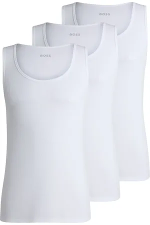 HUGO BOSS Logo-embroidered tank top (pack of three)
