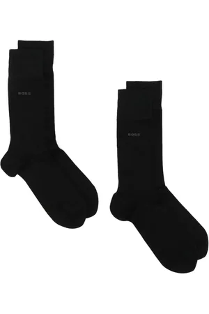 HUGO BOSS Intarsia-knit logo socks (set of 2)