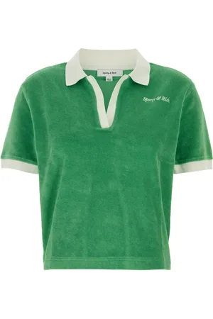 Sporty & Rich Logo-embroidered polo top