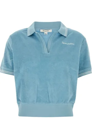 Sporty & Rich Logo-embroidered polo top
