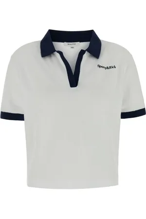 Sporty & Rich Logo-embroidered polo top