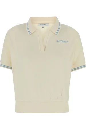 Sporty & Rich Logo-embroidered polo top