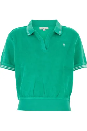 Sporty & Rich Logo-embroidered polo top