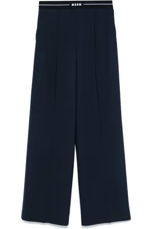 Msgm Logo-waistband trousers