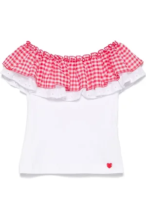 MONNALISA Ruffled-trim top