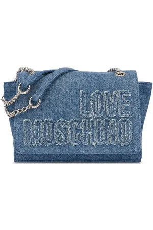 Moschino Embroidered-logo shoulder bag