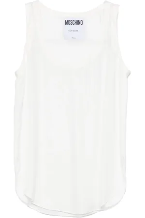 Moschino Logo-embroidered tank top