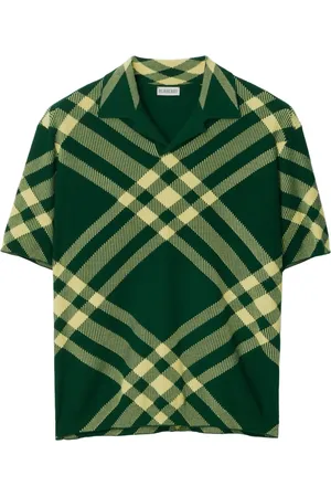Burberry Vintage Check fine-ribbed polo shirt