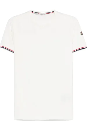 Moncler Tricolour-trimmed T-shirt