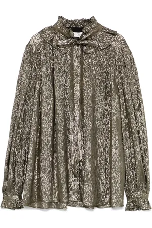 Chloé Lam??-effect blouse