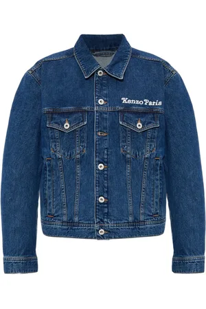 Kenzo Logo-embroidered denim jacket