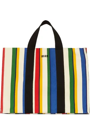 Msgm Striped tote bag
