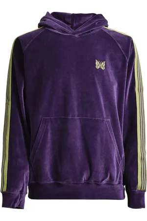 Pins & Needles Side-stripe velour hoodie