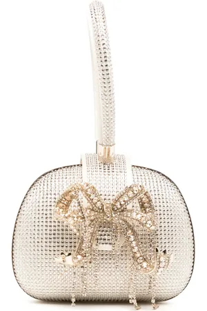 Self-Portrait Rhinestone top handle mini bag