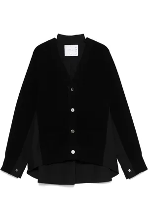 SACAI Contrast-panel cardigan