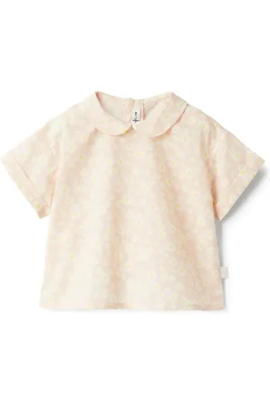 Il gufo Floral cotton blouse