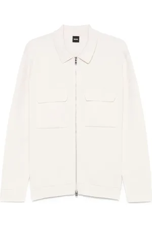 HUGO BOSS Zip-up wool cardigan