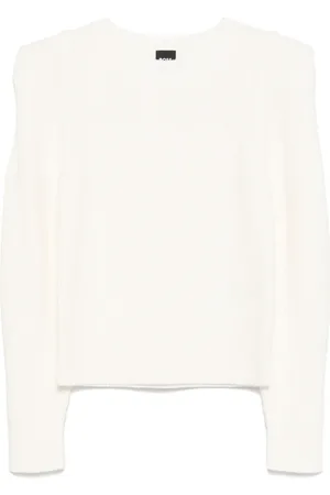 HUGO BOSS Shoulder-detail knitted sweater