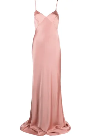 Max Mara Selce V-neck satin gown