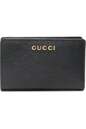 Gucci Logo-lettering leather wallet