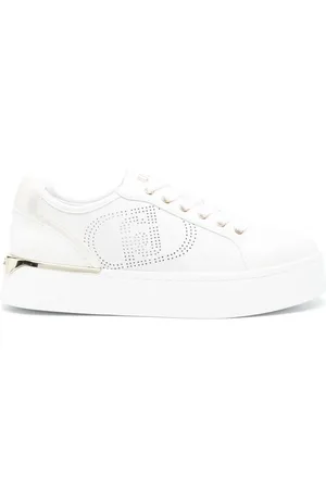 Liu Jo Perforated-logo leather sneakers