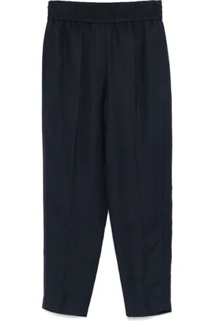 Brunello Cucinelli Pressed-crease tapered-leg trousers