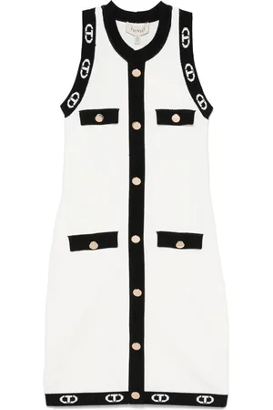 Twin-Set Oval T-jacquard knitted dress