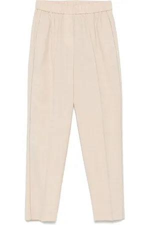 PESERICO SIGN Beaded trim-detail trousers