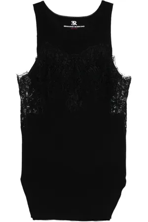 ERMANNO SCERVINO Lace-panel tank top