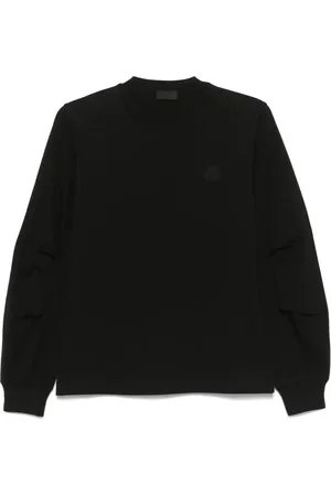 Moncler Pleated-sleeve cotton T-Shirt
