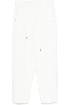 PESERICO SIGN Beaded trim-detail trousers