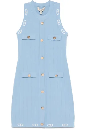 Twin-Set Oval T-jacquard knitted dress