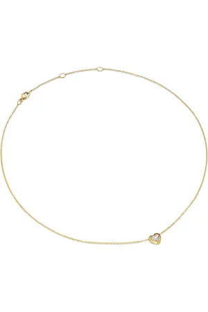 David Yurman 18K yellow Puffy Heart diamond necklace