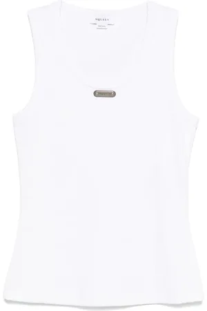 Alexander McQueen Logo-plaque tank top