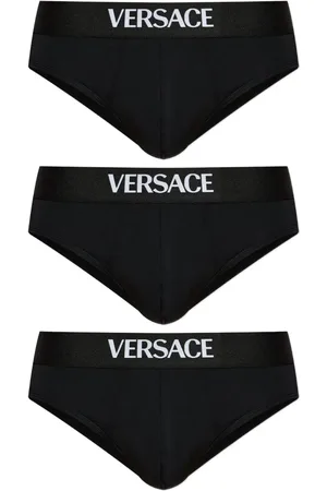 VERSACE Logo-waistband briefs (pack of three)