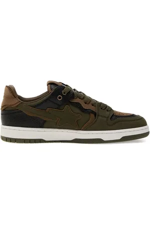 A Bathing Ape Bape Sk8 Sta??? #6 star-patch leather sneakers