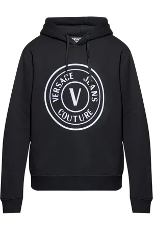 VERSACE Logo-print cotton hoodie