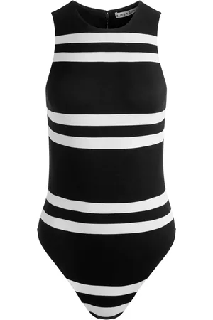 ALICE+OLIVIA Rothy stripe sleeveless bodysuit
