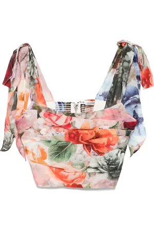 ALICE+OLIVIA Floral-print tie-details blouse