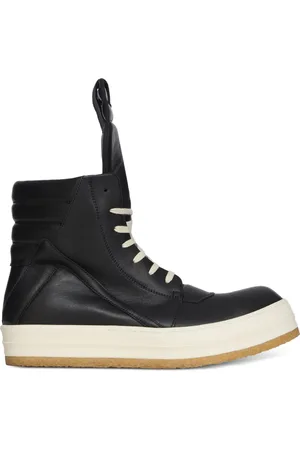 Rick Owens Geobasket padded leather high-top sneakers