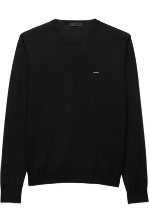 Prada Embroidered long-sleeves wool sweater