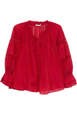 ALICE+OLIVIA Lace-trimmed blouse