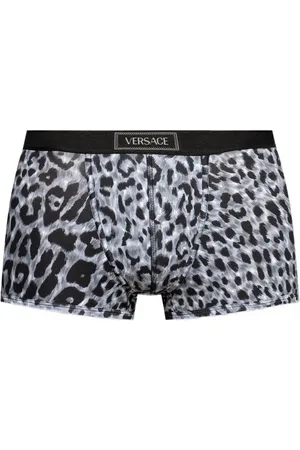 VERSACE Leopard-print waistband boxers