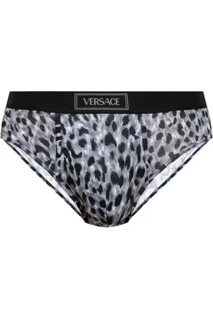VERSACE Leopard-print waistband briefs