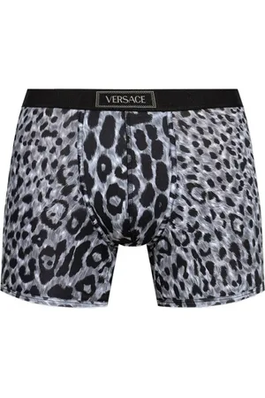 VERSACE Leopard-print waistband boxers