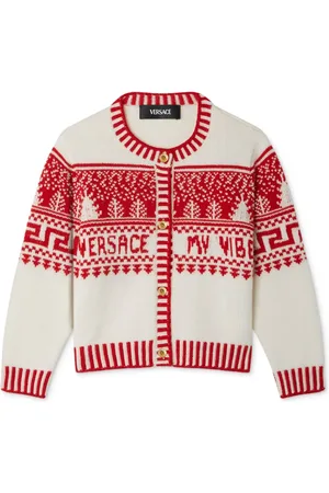 VERSACE Fair Isle-jacquard cardigan