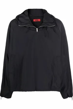 424 FAIRFAX Pullover hooded windbreaker jacket